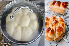 طرز تهیه نون شیرمال در ماهیتابه / روش پخت ساده و سریع بدون نیاز به فر