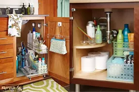 چگونه کابینت سرویس بهداشتی مرتب کنیم؟/ با چندتا ترفند یه فضای کاربردی درست کن