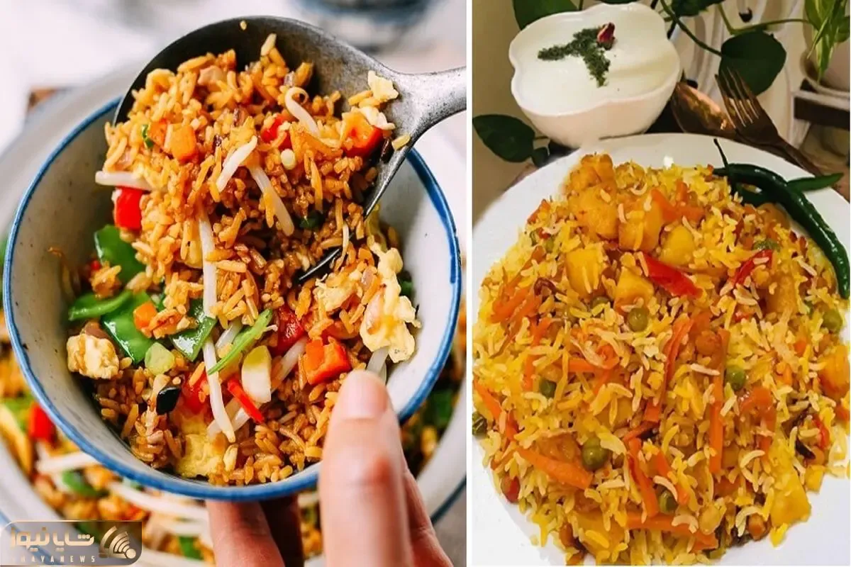 طرز تهیه پلو مخلوط با سبزیجات / بدون گوشت خوشمزه ترین غذا رو درست کن