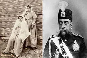 سه همسر مظفرالدین شاه / دختران شیک و پیک کرده عهد قجر با فیگورای شاهزاده ای