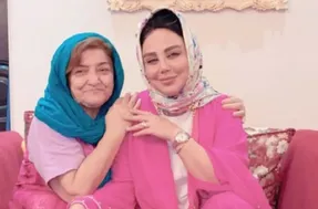 استوری دلنشین و صورتی بهنوش بختیاری با مادرش