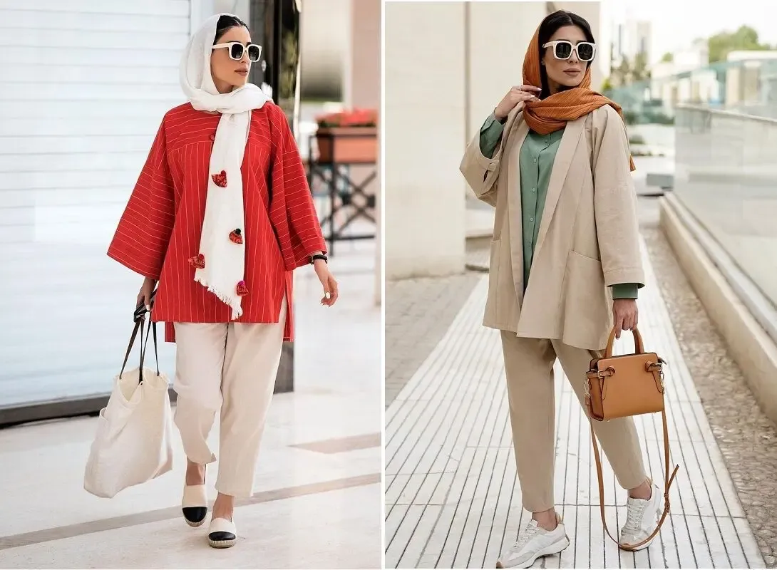 تیپای رنگی و شیک بزن اونم با مانتو کوتاه؛ هم کژوال و راحت باش هم با کلاس!