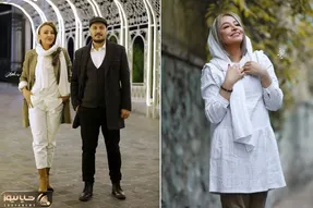 استایل زیبا و دو نفره مه لقا باقری و جواد عزتی تو جشنواره؛ چه با آقایی ست کرده !