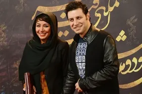 دلبری های مه لقا باقری با لباس قرمز جیغ و متنی عاشقانه برای جواد عزتی!