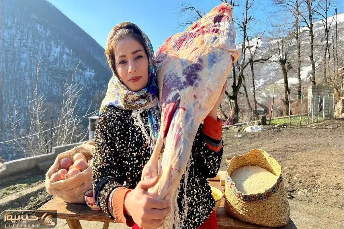 غذای خوشپخت دهاتی؛ دختر اهل گیلان تو طبیعت خوشگل شون چه خوشگل آشپزی میکنه