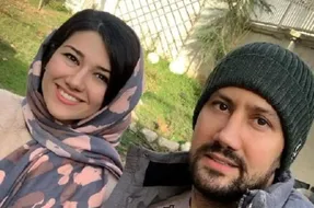 عکس دیده نشده همسر شاهرخ استخری با لباس عروس!