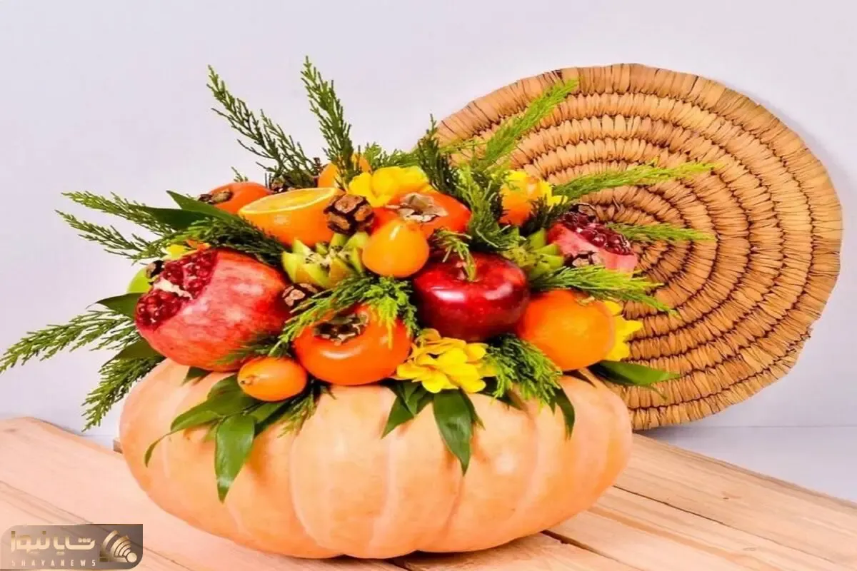 ایده های خلاقانه؛ تزئین گلدان میوه شب یلدا مادر شوهرت ببینه میگه بنازم چه عروسی آوردم