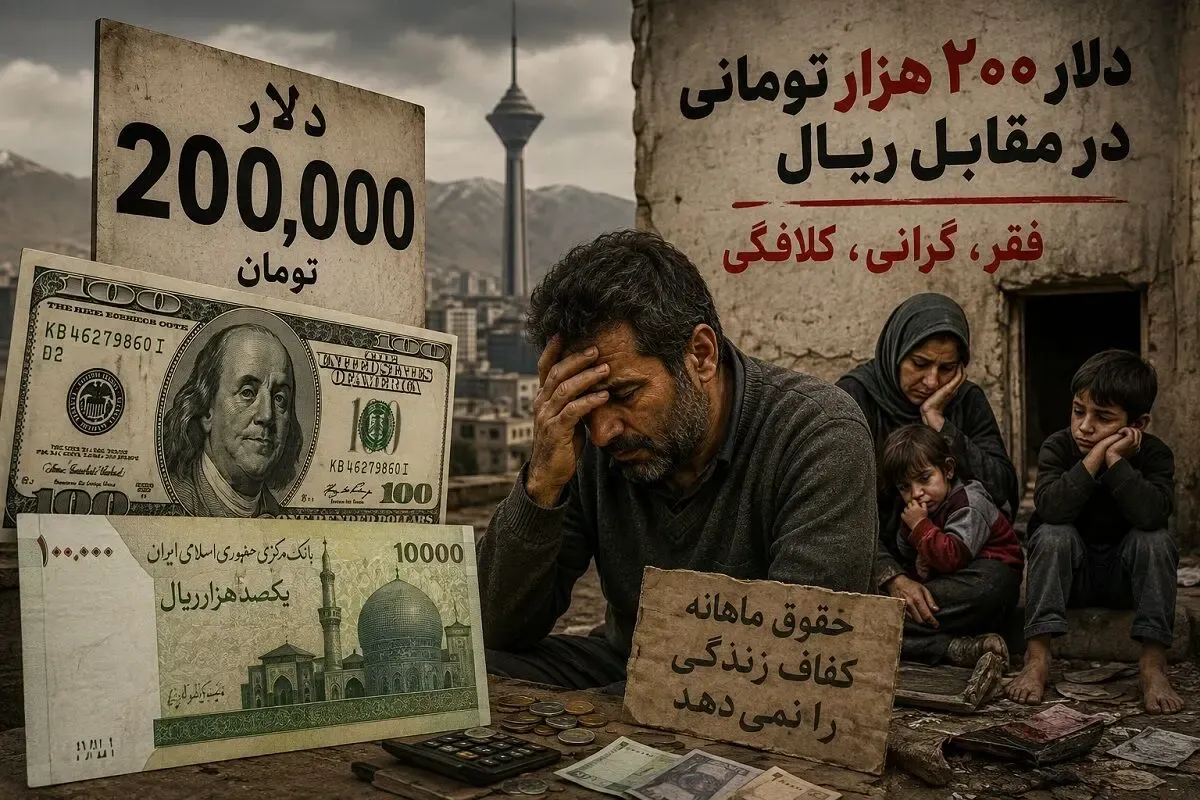 قیمت دلار بالای ۲۰۰ هزار تومان؛ اقتصاد خسته؛ مردم وامانده، مسئولین روی نوار تکرار