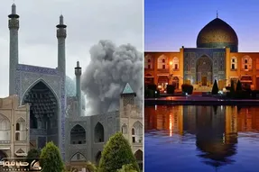 ویرانی نقش جهان از بمب؛ ما دیدیم تنها یک کاشی افتاد، آنها دیدند سازه از درون جان داد