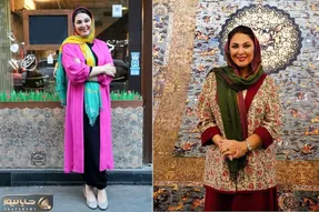 استایل جذاب و زرشکی لاله اسکندی در کنار سهراب پاکزاد؛ خانوم با هنرمندا میپره جدیدا!