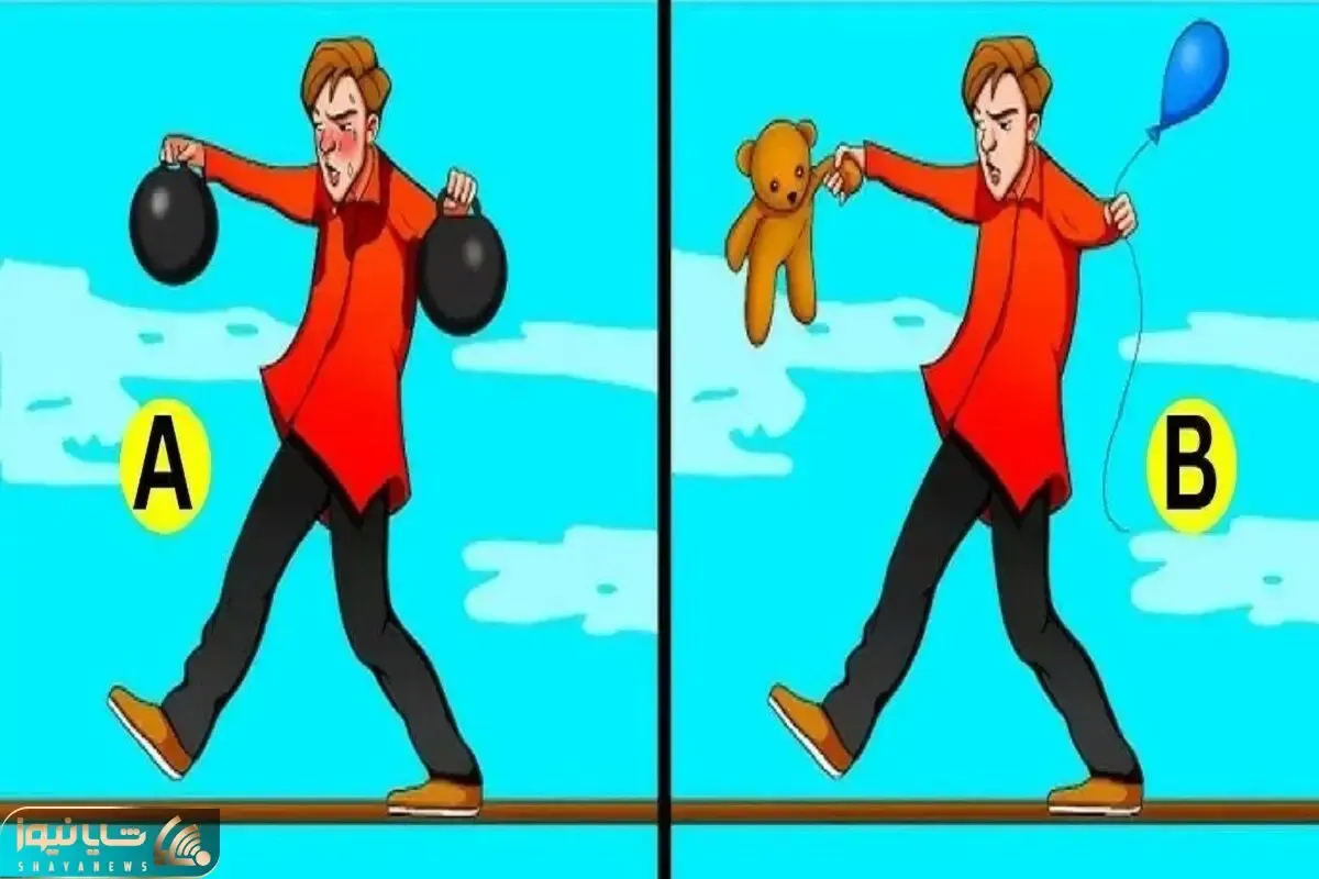 بازی فکری؛ با دقت به تصویر نگاه کن و بگو که کی اول سقوط می کند؟