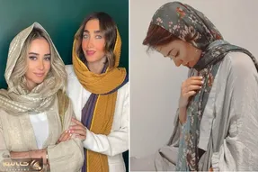جلوه گری الناز حبیبی کنار رفیق خوش آرایشش؛ بَه بَه به این جذابیت نه حرف داری نه حریف!
