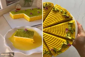 طرز تهیه کیک سه شیر زعفرانی؛ دسری لطیف و خیس با عطر زعفران
