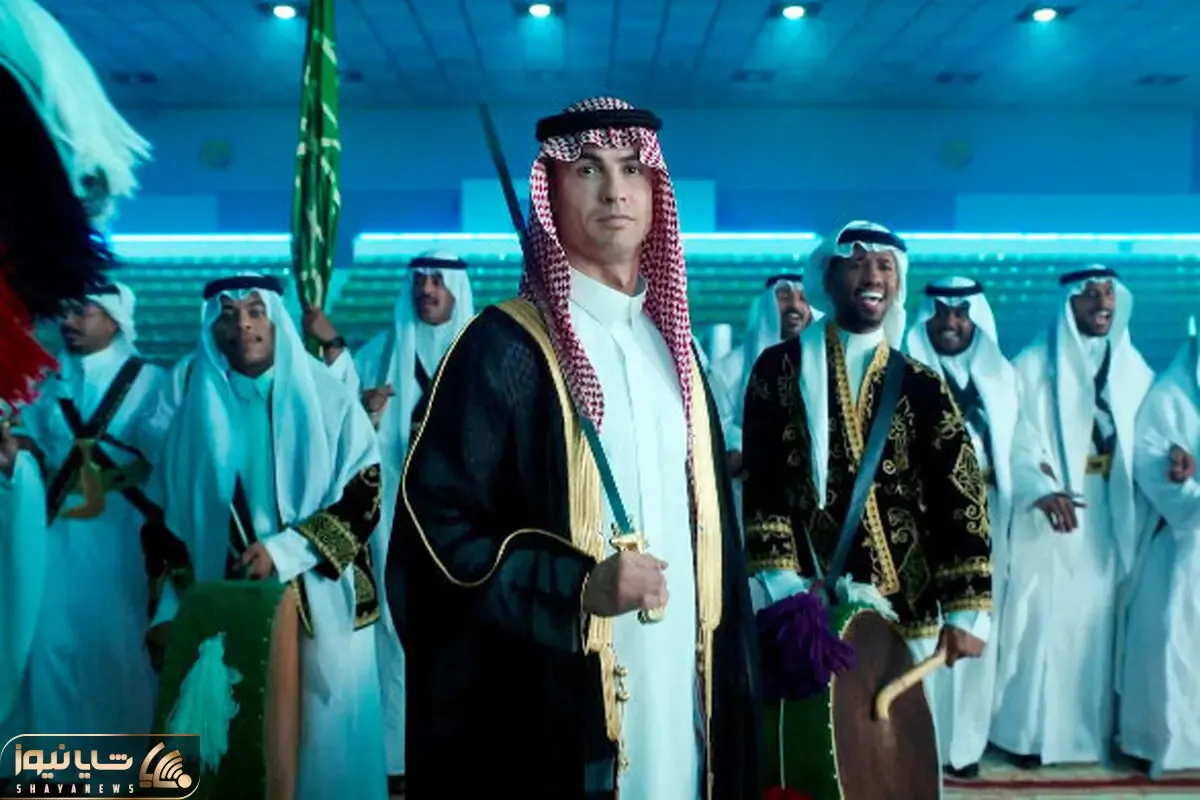 (عکس) رقص شمیر رونالدو با دشداشه و لباس عربی