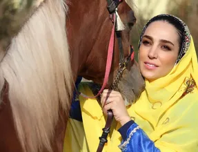 عکس سوگل طهماسبی با اسب چند میلیونی اش!