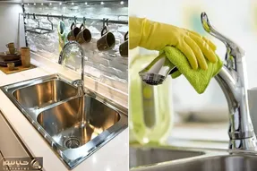 بهترین روش های تمیز کردن سینک ظرفشویی /  برق انداختن سینک استیل و چینی با یه بشکن