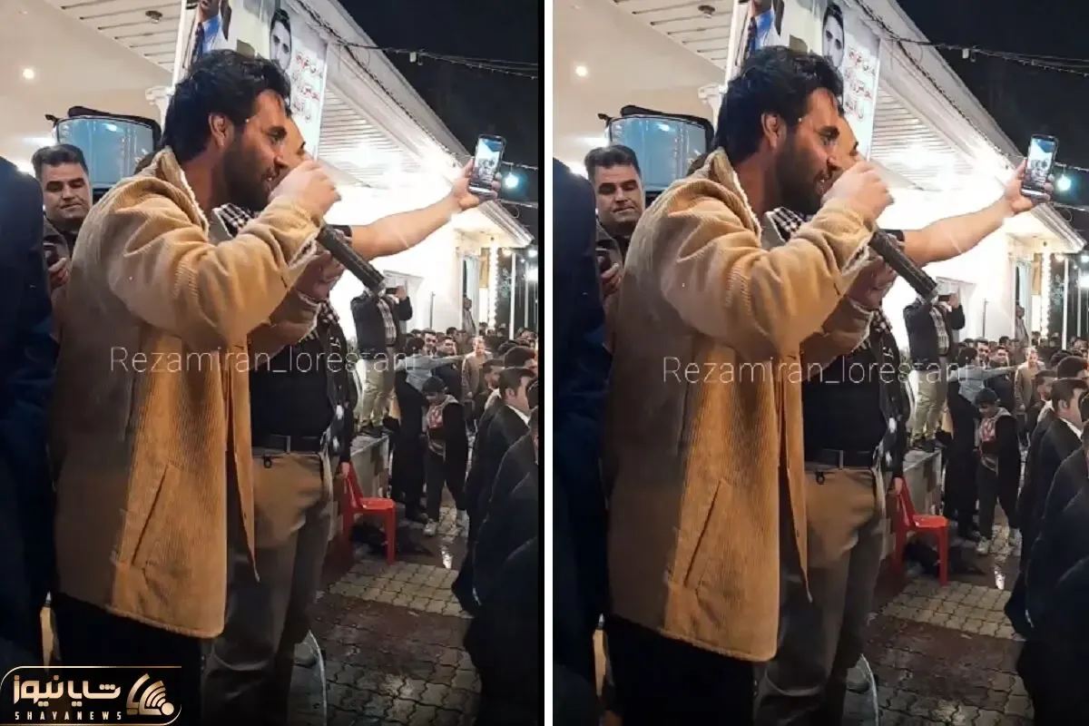 آواز محلی؛ خواننده تو بارون چه آهنگ لری میخونه ملت چه رقصی میرن فقط اونی که چتر داره