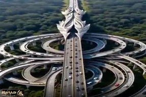 معماری خلاقانه؛ پل هزارتو پیچی با تونل شمشیری ساختن ابهتش آدمو میگیره