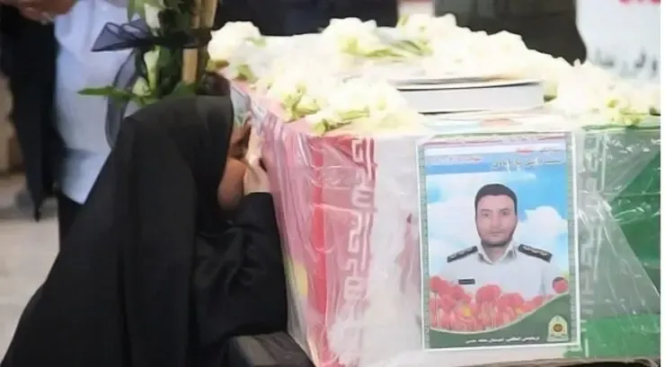تصاویر دلخراش از لحظه شهادت ستوان محمد قائینی نیازآباد