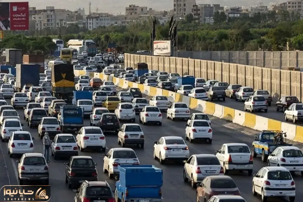 ترافیک سنگین در آزادراه کرج- تهران