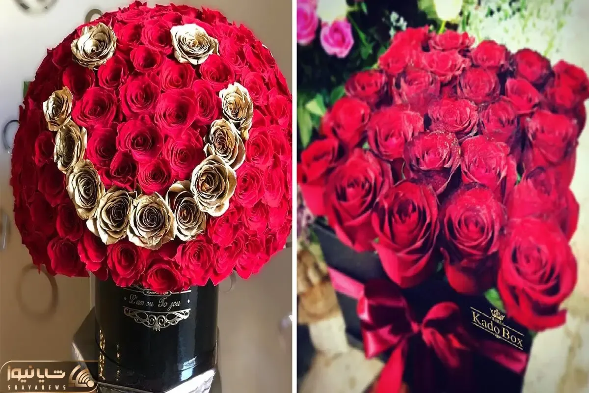 ایده های طراحی هدیه باکس گل رز قرمز / بده به اون دوستت که تو کارش موفق شده یا عشقت