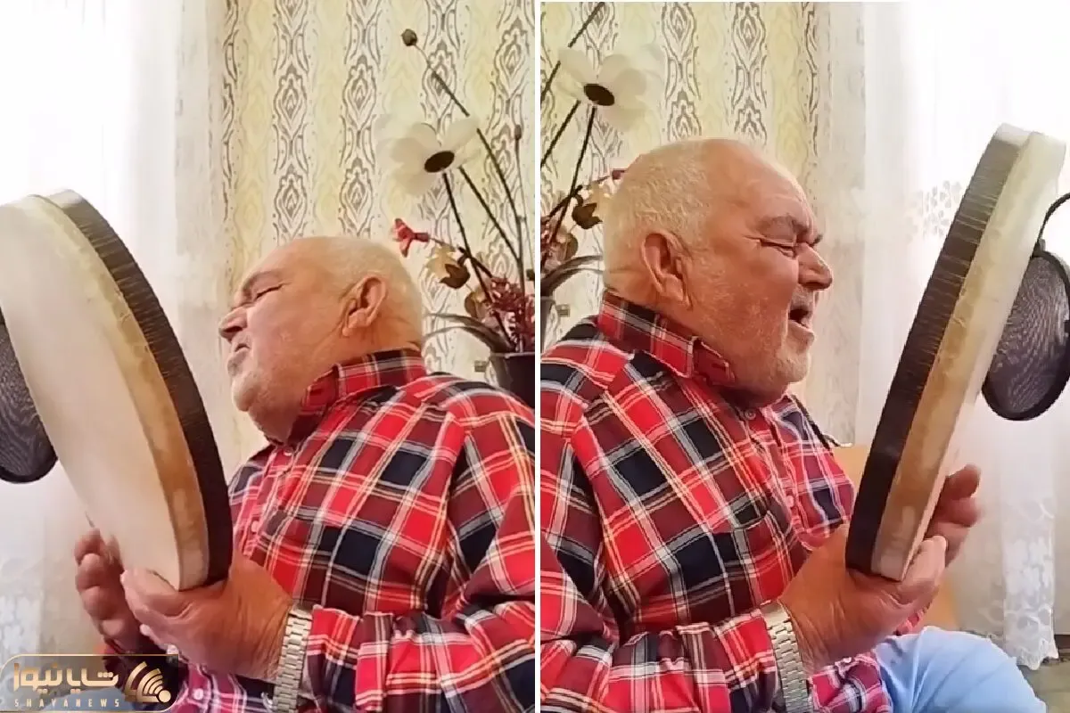 آواز محلی؛ پیرمرد خونه نشین چه با حس چشماشو بسته و آهنگ خراسانی میخونه فقط بیژامشو