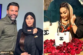 وقتی زنِ علیرضا نیکبخت داخل گونش توپ کار گذاشته جا ژل؛ زرق و برقش چشمو میزنه!