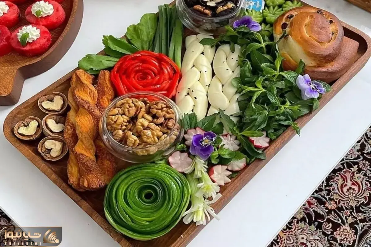 میوه آرایی / آموزش گل رز با گوجه فرنگی