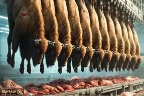 پرواربندی؛ بعد اینکه حسابی گاو رو شستن با ساطور پوستشو جدا میکنن گوشتشو رنده
