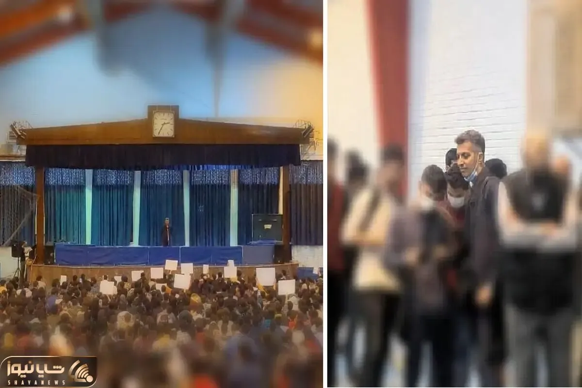 تصاویر و نطق آتشین عادل فردوسی پور در تجمع دانشگاه شریف