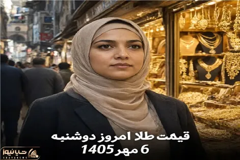 قیمت طلا 18 و 24 عیار امروز دوشنبه 6 مهر 1405