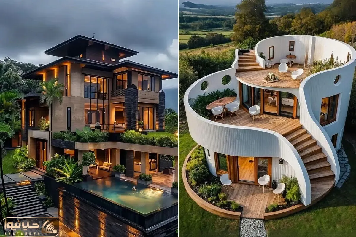 معماری خلاقانه؛ وسط جنگل عمارت های مجلل و رویایی اعیونی ساختن مصالحش از درخت