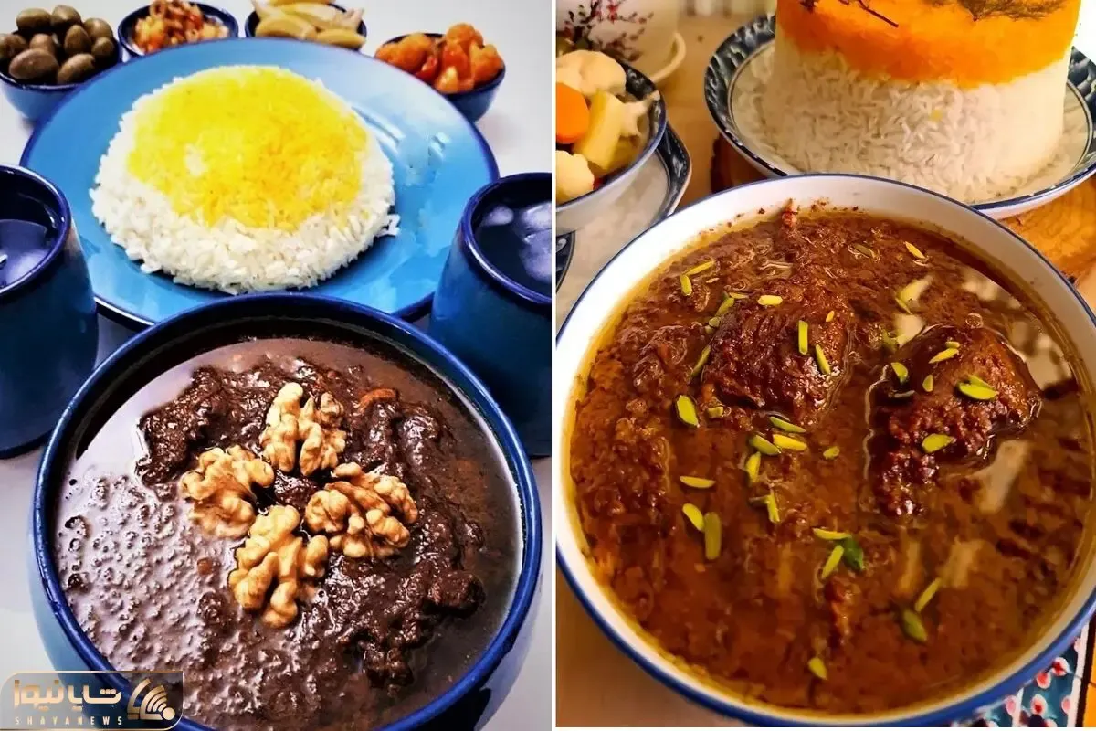 طرز تهیه خورش فسنجون با مرغ گیلانی/ چه کار کنی خورش حسابی روغن بندازه و خوشمزه بشه