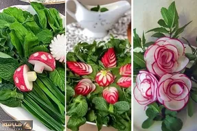 تزیین سبزی خوردن سر سفره؛ اینجوری شیک و تمام عیار پذیرایی کن تا نقل محافل باشی