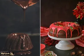 طرز تهیه کیک شکلاتی کافه ای به همراه سس گاناش