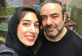 عکس عاشقانه حسن معجونی و همسرش!