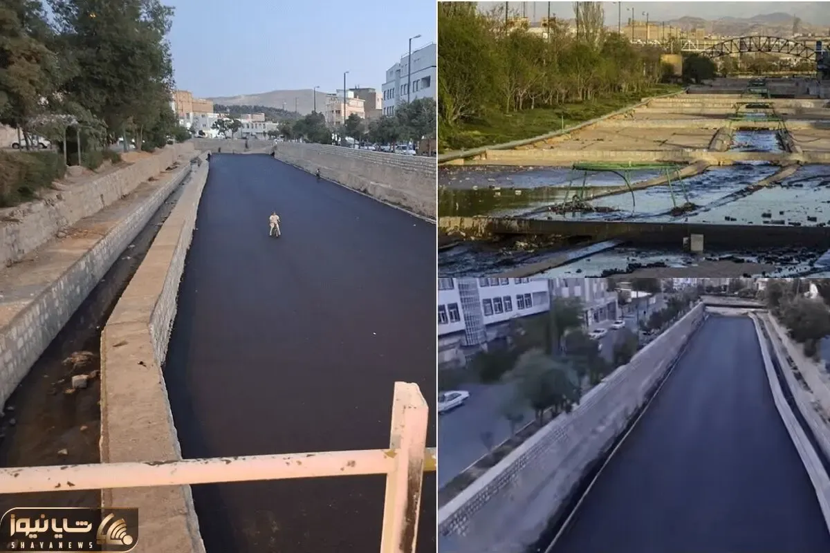 ماجرای آسفالت رودخانه در الیگودرز؛ این رود خشک بود؟