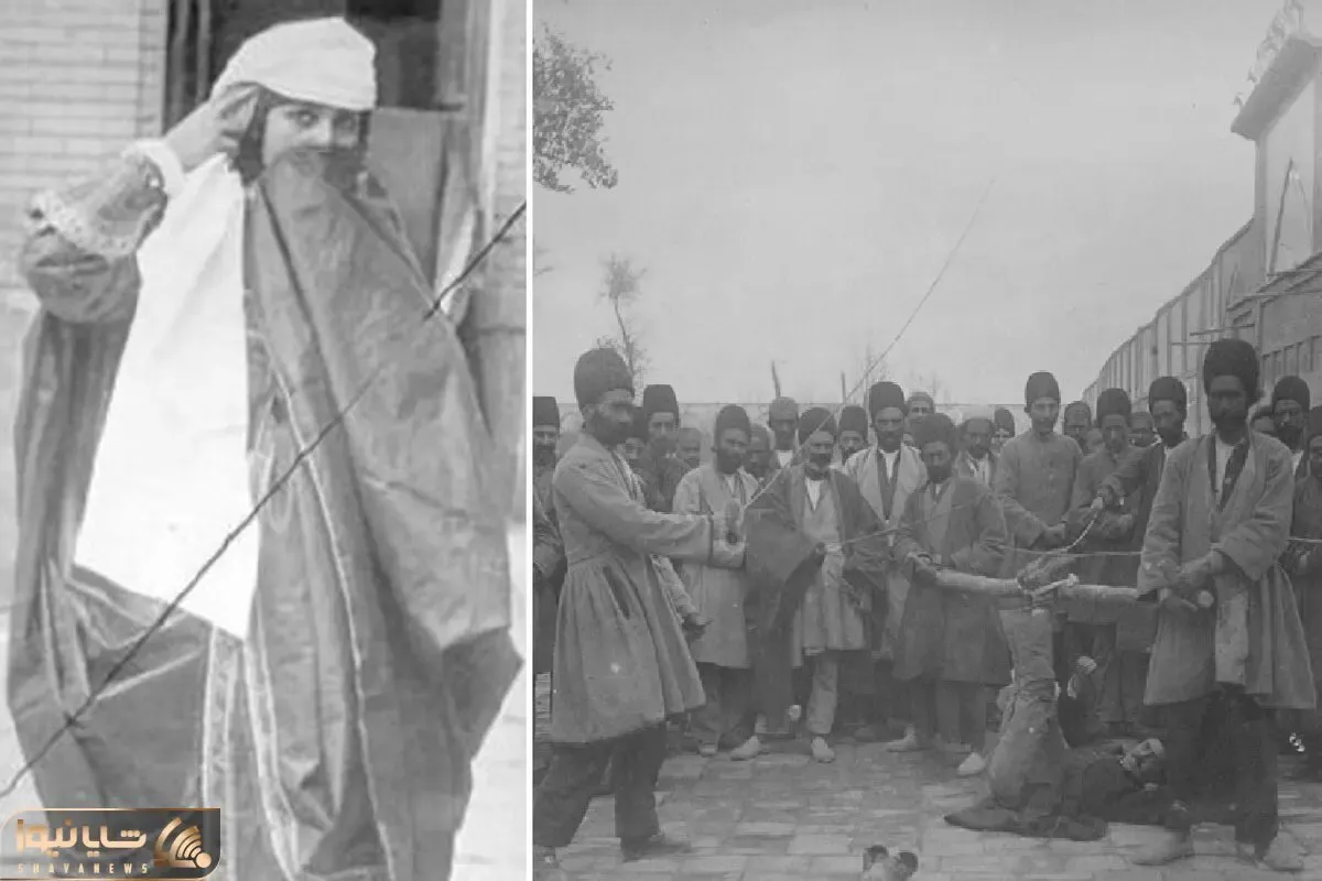 ایران در یک قرن پیش؛ فلک کردن سربازی که زن و دختر حکیم باشی رو دید میزد