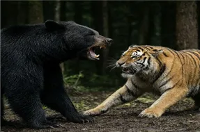 مستند حیات وحش؛ ببر درنده خوی که قادرست یک خرش سیاه را از پای بیاندازد!