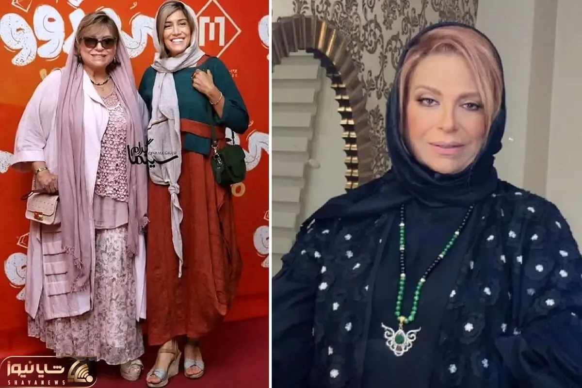 گوهر خیراندیش جلو دخترش تریپ زد پَر پَر ریزون؛ یه طاقه روسری کشید دورش مثلا شده لباس!