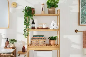 چیدانه خیلی قشنگ؛ سرویس بهداشتی خونت کوچیکه و نمیدونی چی رو کجا بذاری شلف بزار حله