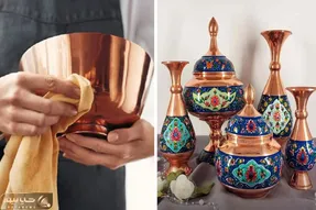 روش های برگشت رنگ ظروف مسی / فداکاری و سیاهی مس برای خوشمزگی و لعاب بیشتر غذا