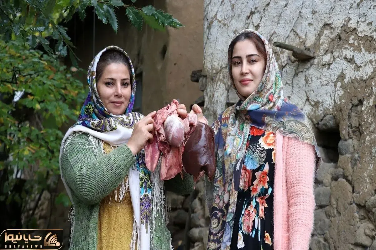 آشپزی خوش پخت دهاتی؛ طبخ یه دلبر جذاب با دل و جیگر و بادمجان توسط دختران گیلانی