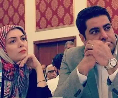 بی تابی همسر آزاده نامداری در مراسم خاکسپاری+عکس