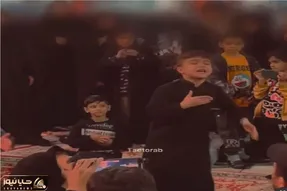 آواز احساسی؛ پسربچه فسقلی عشق حسین (ع) تو پوست و خونشه یجور براش میخونه اشک ملت روونه