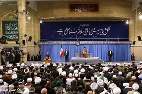 شهدای بیت رهبری| حضور احمد مسعود و ادای احترام بر پیکر 