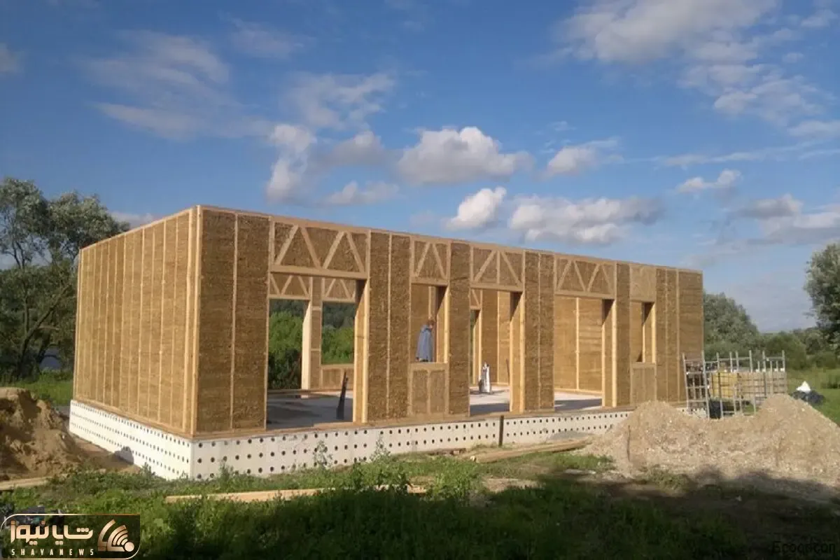معماری خلاقانه؛ با کاه و یونجه خونه ساختن گرما هدر نمیره بخاری نمیخوان تو سرما