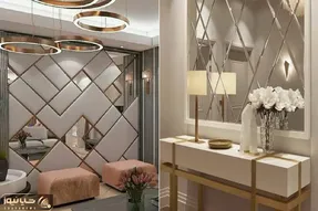 جدیدترین نمونه های آینه کاری دیوار 2024 / واس عوض کردن سر و وضع خونت نکوبش آینه جوابه