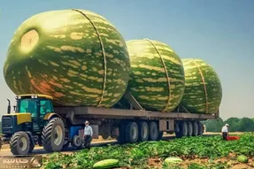 کشاورزی نوین؛ واسه سمپاشی این باغ چند 1000 هکتاری هندوانه هواپیمای مخصوص آوردن