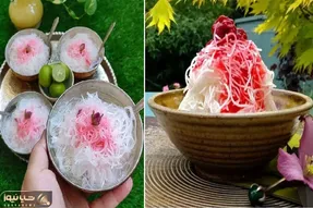 طرز تهیه فالوده شیرازی با نشاسته در خانه / دسر خنک و خوشمزه با بهترین دستور